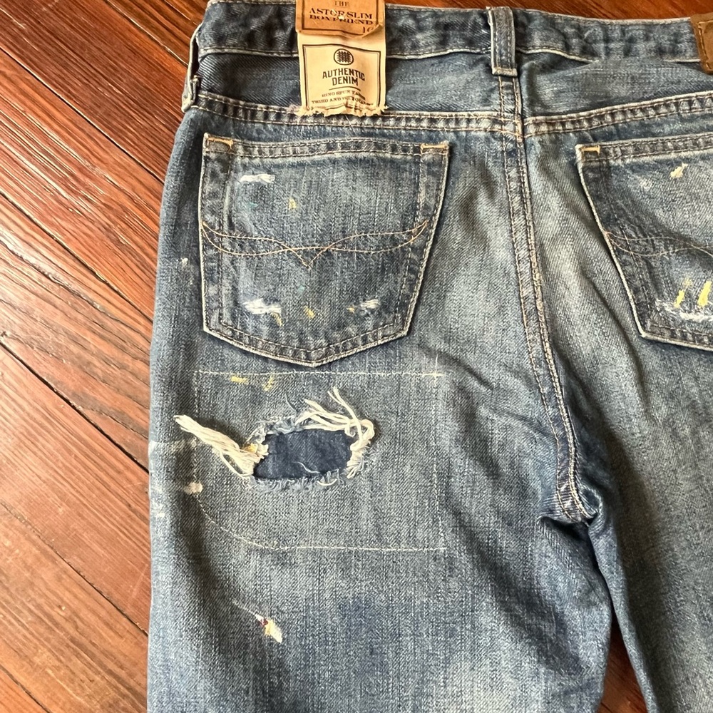 Polo by Ralph Lauren Distressed Gray Boyfriend Jeans - Picture 7 of 11